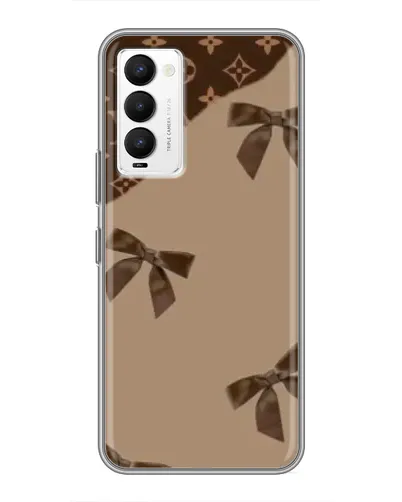 Чехол для TECNO Camon 18 / Camon 18P с картинкой «LV — кофейный атлас»