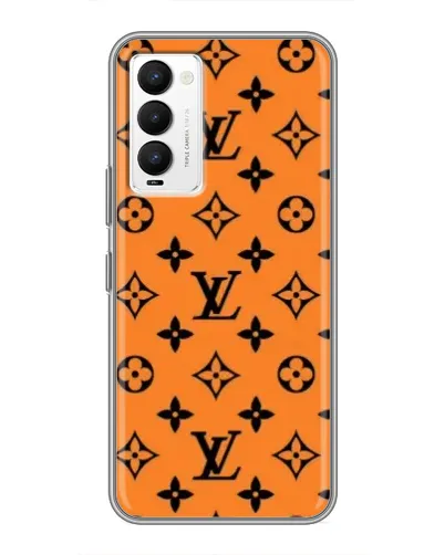 Чехол для TECNO Camon 18 / Camon 18P с картинкой «Оранжевый стиль LV»