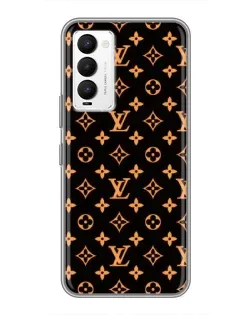 Чехол для TECNO Camon 18 / Camon 18P с картинкой «Золотая монограмма LV»