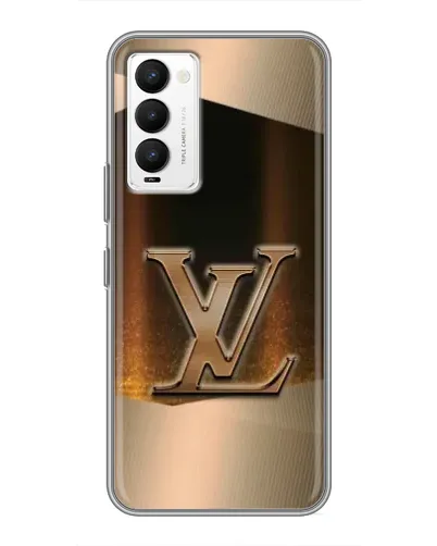 Чехол для TECNO Camon 18 / Camon 18P с картинкой «LV — золотое сияние»