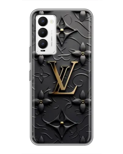 Чехол для TECNO Camon 18 / Camon 18P с картинкой «Кожаная текстура LV»