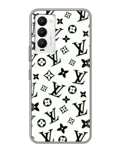 Чехол для TECNO Camon 18 / Camon 18P с картинкой «Монохромный хаос LV»