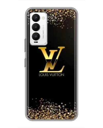 Чехол для TECNO Camon 18 / Camon 18P с картинкой «LV — золотые искры»