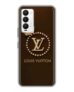 Чехол для TECNO Camon 18 / Camon 18P с картинкой «LV — золотая печать»