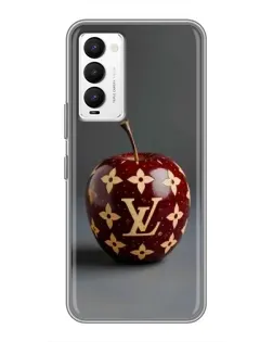 Чехол для TECNO Camon 18 / Camon 18P с картинкой «Красное яблоко LV»