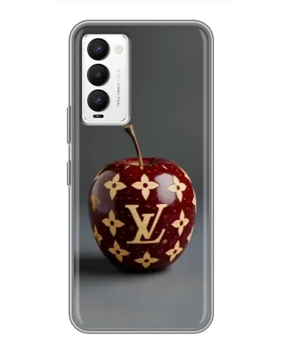 Чехол для TECNO Camon 18 / Camon 18P с картинкой «Красное яблоко LV»