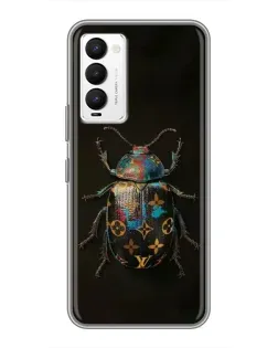 Чехол для TECNO Camon 18 / Camon 18P с картинкой «LV — мраморный принт»