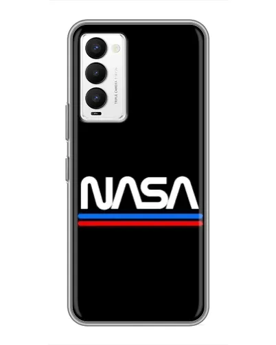 Чехол для TECNO Camon 18 / Camon 18P с картинкой «NASA — классика Red Blue»