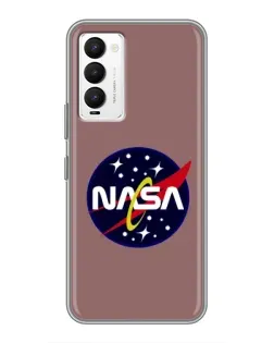 Чехол для TECNO Camon 18 / Camon 18P с картинкой «NASA — ретро космос»