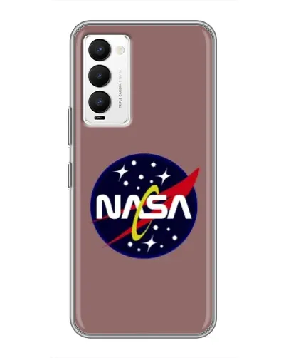 Чехол для TECNO Camon 18 / Camon 18P с картинкой «NASA — ретро космос»