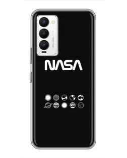 Чехол для TECNO Camon 18 / Camon 18P с картинкой «NASA — технический принт»