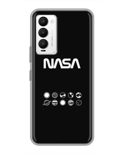 Чехол для TECNO Camon 18 / Camon 18P с картинкой «NASA — технический принт»