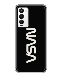 Чехол для TECNO Camon 18 / Camon 18P с картинкой «NASA — вертикальный логотип»