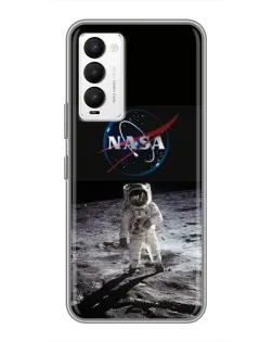Чехол для TECNO Camon 18 / Camon 18P с картинкой «Астронавт на Луне»