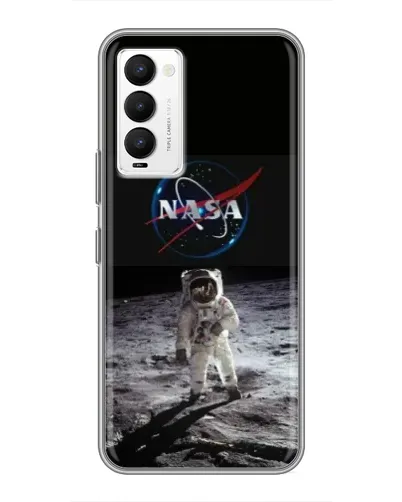 Чехол для TECNO Camon 18 / Camon 18P с картинкой «Астронавт на Луне»