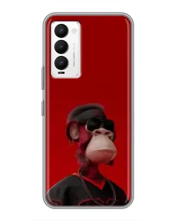 Чехол для TECNO Camon 18 / Camon 18P с картинкой «Bored Ape в красном» Чехол для TECNO Camon 18 / Camon 18P с картинкой «Bored Ape в красном»