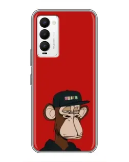 Чехол для TECNO Camon 18 / Camon 18P с картинкой «Bored Ape — красный фон» Чехол для TECNO Camon 18 / Camon 18P с картинкой «Bored Ape — красный фон»