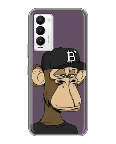 Чехол для TECNO Camon 18 / Camon 18P с картинкой «Bored Ape в кепке»