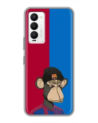 Чехол для TECNO Camon 18 / Camon 18P с картинкой «Bored Ape — фанат Барсы»