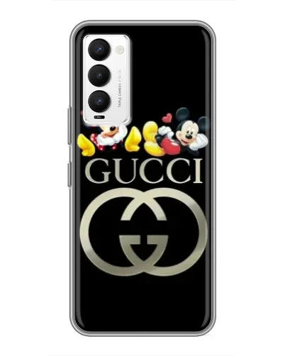 Чехол для TECNO Camon 18 / Camon 18P с картинкой «Gucci — герои Disney»