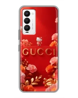 Чехол для TECNO Camon 18 / Camon 18P с картинкой «Gucci — золотой сад»