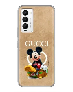 Чехол для TECNO Camon 18 / Camon 18P с картинкой «Микки Маус Gucci — крафт»