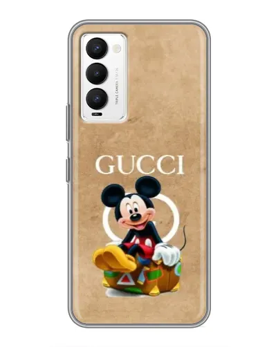 Чехол для TECNO Camon 18 / Camon 18P с картинкой «Микки Маус Gucci — крафт»