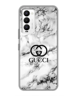 Чехол для TECNO Camon 18 / Camon 18P с картинкой «Gucci — мраморный шик»