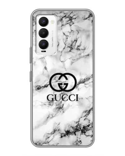 Чехол для TECNO Camon 18 / Camon 18P с картинкой «Gucci — мраморный шик»