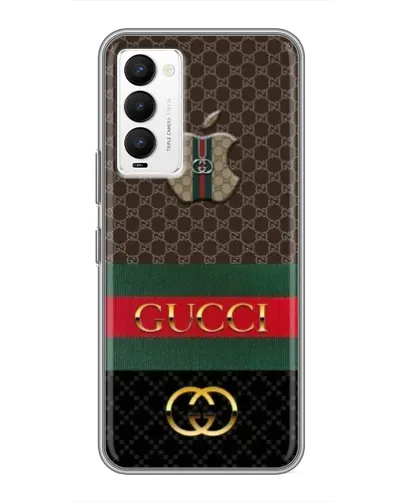 Чехол для TECNO Camon 18 / Camon 18P с картинкой «Gucci — брендированный десерт»