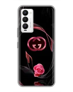 Чехол для TECNO Camon 18 / Camon 18P с картинкой «Gucci — неоновая роза»