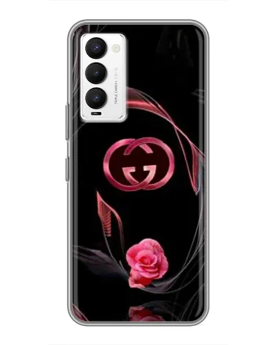 Чехол для TECNO Camon 18 / Camon 18P с картинкой «Gucci — неоновая роза»