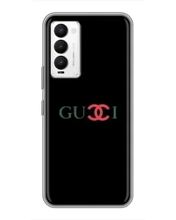 Чехол для TECNO Camon 18 / Camon 18P с картинкой «Gucci — красный градиент»