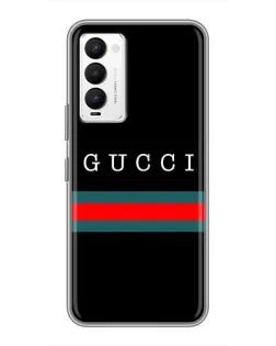 Чехол для TECNO Camon 18 / Camon 18P с картинкой «Gucci — красный пояс»