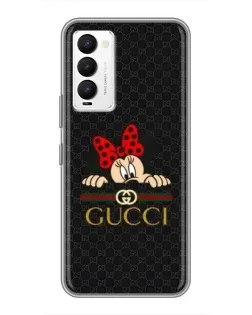 Чехол для TECNO Camon 18 / Camon 18P с картинкой «Минни Маус Gucci — черный»