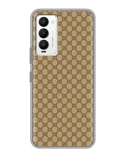 Чехол для TECNO Camon 18 / Camon 18P с картинкой «Gucci — классический беж»
