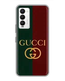Чехол для TECNO Camon 18 / Camon 18P с картинкой «Gucci — темно-зеленый градиент»