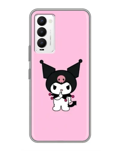 Чехол для TECNO Camon 18 / Camon 18P с картинкой «Kuromi — розовая нежность»