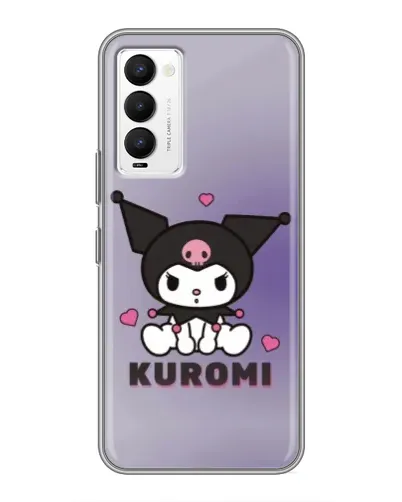 Чехол для TECNO Camon 18 / Camon 18P с картинкой «Kuromi — фиолетовый арт»