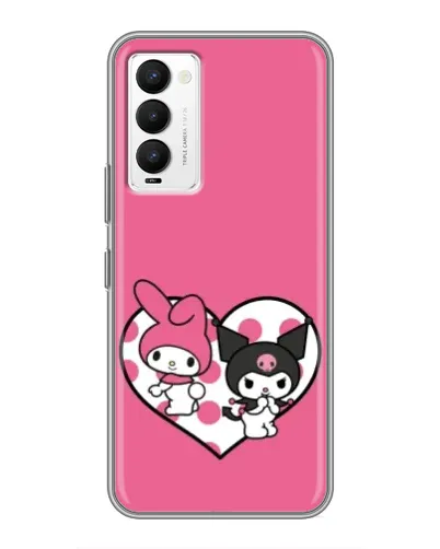 Чехол для TECNO Camon 18 / Camon 18P с картинкой «Kuromi и My Melody»