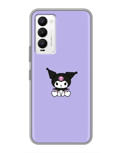 Чехол для TECNO Camon 18 / Camon 18P с картинкой «Kuromi — фиолетовый минимализм»