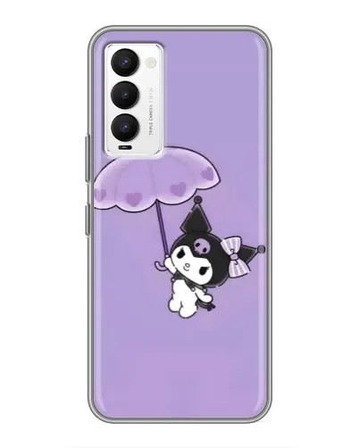 Чехол для TECNO Camon 18 / Camon 18P с картинкой «Kuromi с зонтиком»