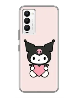 Чехол для TECNO Camon 18 / Camon 18P с картинкой «Kuromi и сердце»