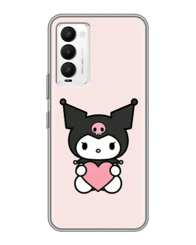 Чехол для TECNO Camon 18 / Camon 18P с картинкой «Kuromi и сердце»
