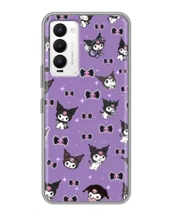 Чехол для TECNO Camon 18 / Camon 18P с картинкой «Kuromi — паттерн»