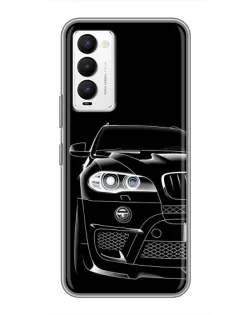 Чехол для TECNO Camon 18 / Camon 18P с картинкой «Темный силуэт BMW»
