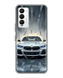 Чехол для TECNO Camon 18 / Camon 18P с картинкой «BMW в свете фар»