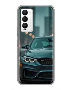 Чехол для TECNO Camon 18 / Camon 18P с картинкой «BMW в огнях города»