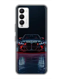Чехол для TECNO Camon 18 / Camon 18P с картинкой «BMW на мокрой дороге»
