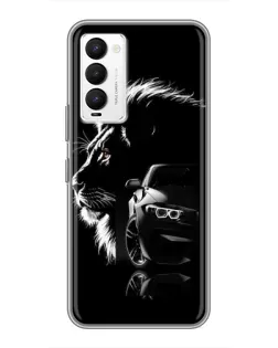 Чехол для TECNO Camon 18 / Camon 18P с картинкой «BMW и лев»